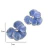 Fashion Butterfly Flower Petals Enamel Stud Earrings For Women Girl Wedding Zircon Lady Temperament Rhombus Pendientes