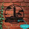 Metal Lighthouse Wall Art Coastal Nautical Decor for Beach House Indoor Outdoor Use