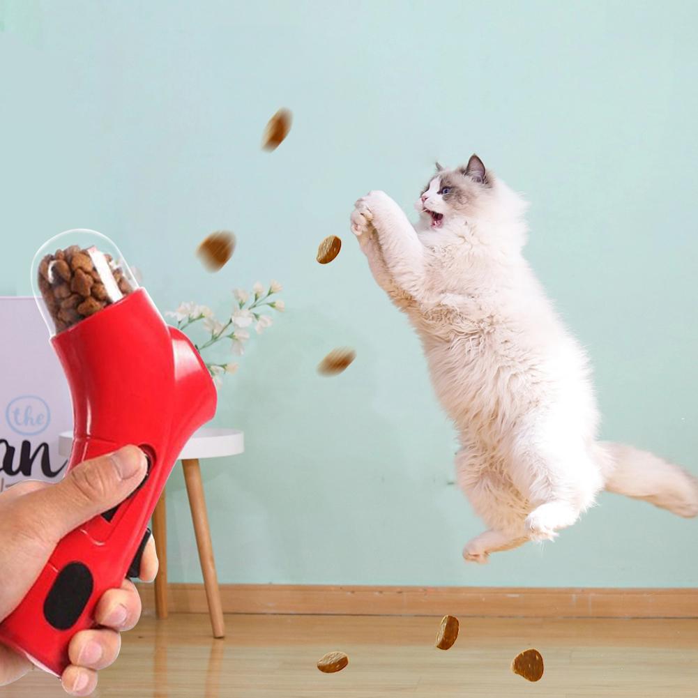 Dog Cat Treat Dispenser Launcher Gun Toys Dog Handheld Pet Puppy Food Feeder Toy Puppy Snack Shooter Feeder Dog Interactive Toys