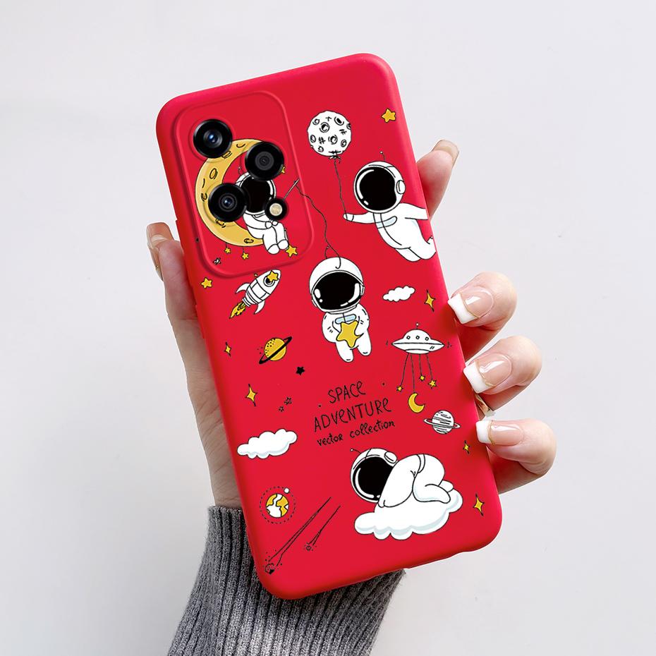 For Honor 200 Lite Case Astronaut Flower Soft Silicone Back Cover Phone Cases For Huawei Honor200 Lite Protective Bumper Funda