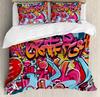 Graphic Duvet Cover Hip Hop Street Culture Harlem New York City Wall Graffiti Art Spray Art Image Bedroom Decorative Boys Girls