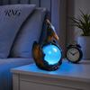 Hand-painted Dragon Lamp Pterosaur Night Light, Resin Gothic Table with Glowing Faux Crystal Bedroom Lighting Ball, Fantasy Desk Decor for Office,