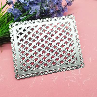 Rectangular Hollow Mesh Design Style Scrapbooking Craft Die 3D DIY Festival Card Making