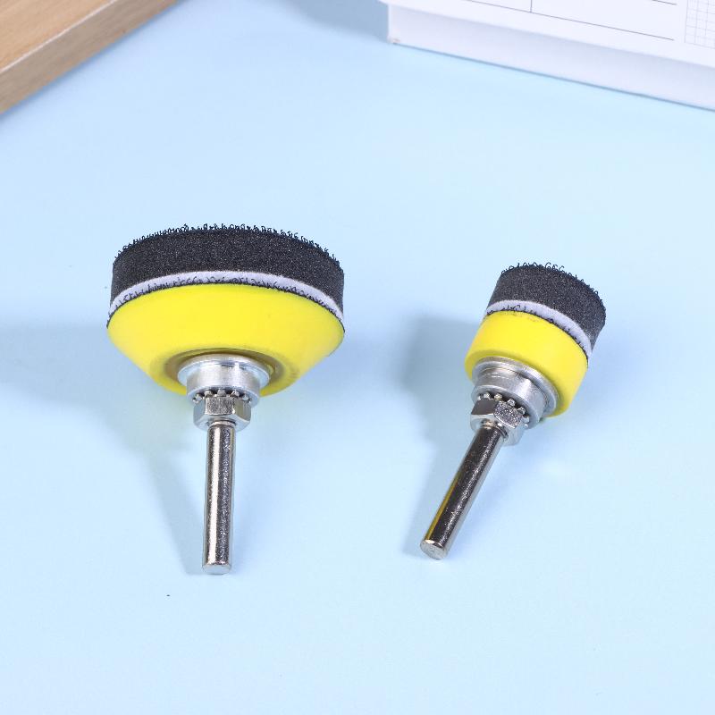 1/2/3Inch Hook And Loop Sanding Pad Kit 2Pcs With 1/4 Inches Shank Drill Attachment And Soft Foam Layer Buffering Pad