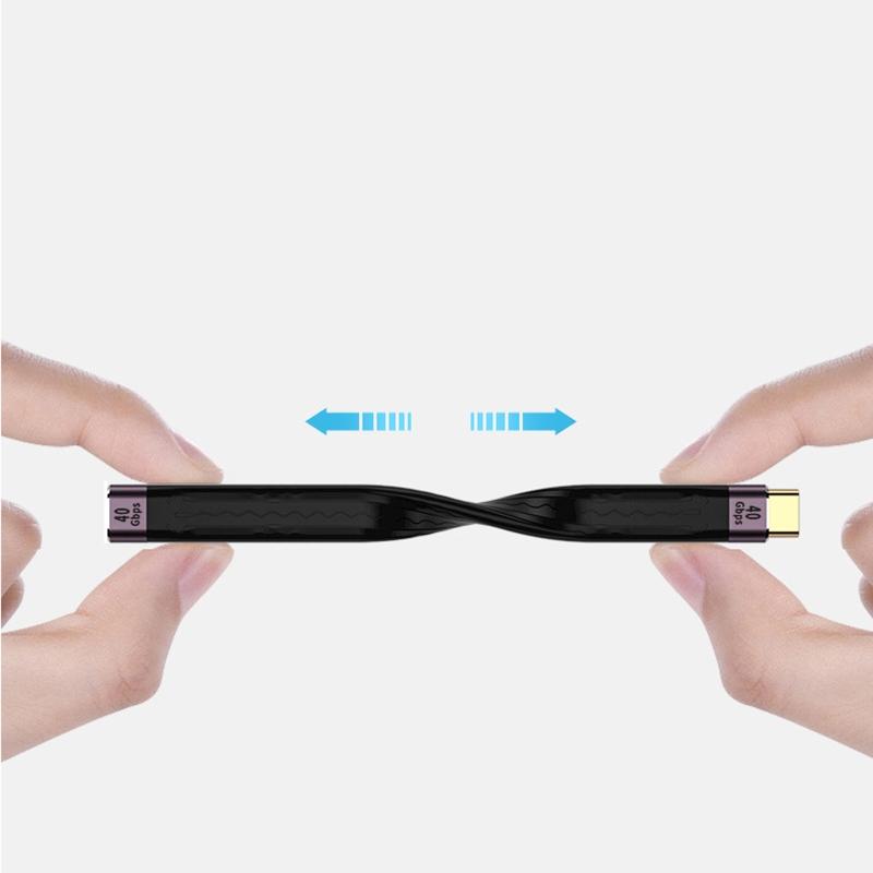 40Gbps Short Type C to Type C Quick Charge Cable Unique Cable Fast Charging Line for Mobile Power Bank Laptop Tablet