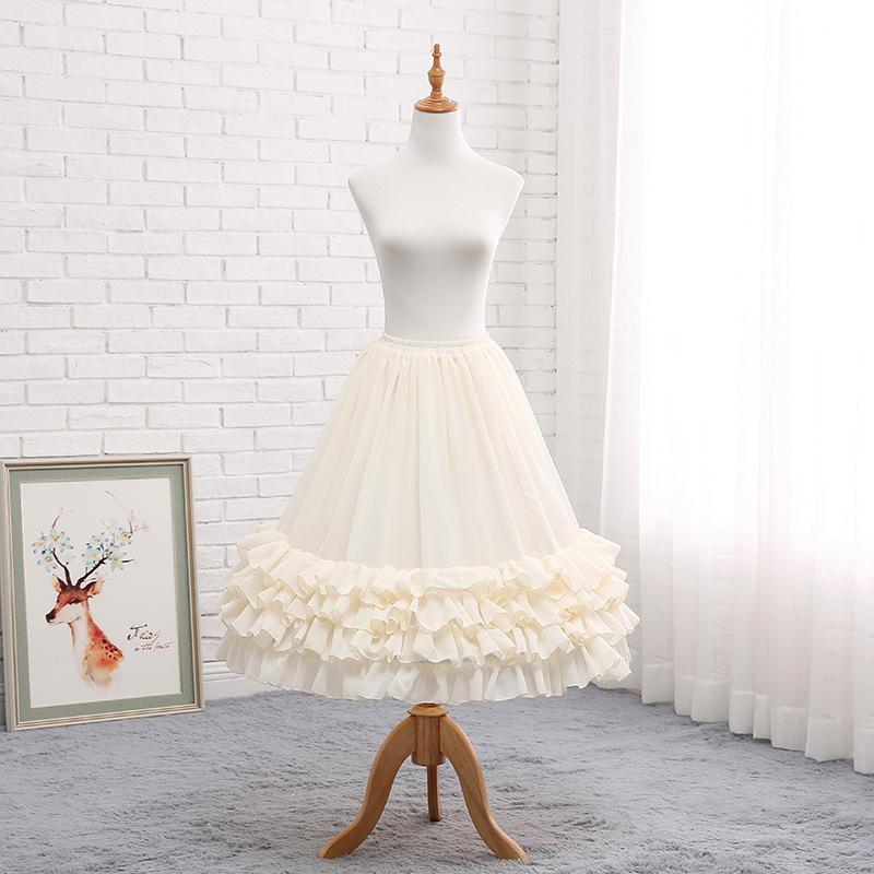 Lolita Petticoat Adjustable Fishbone Underskirt for Soft Girl Style