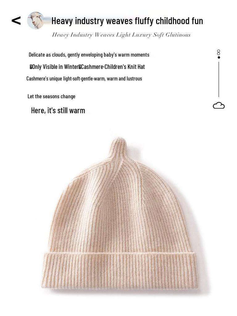 Cashmere Baby Knit Hat - Autumn/Winter Cute & Warm for Boys and Girls