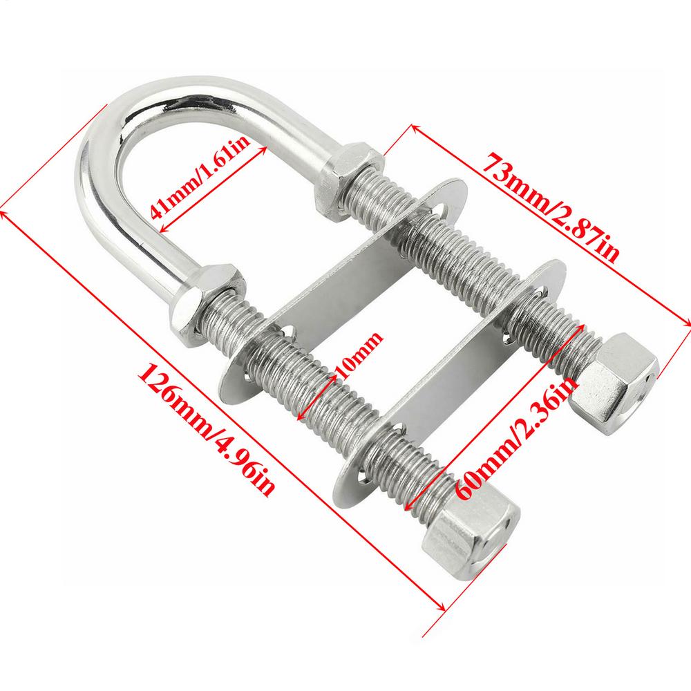 Stainless Steel U-bolts M8/M10/M12 Specification Screws and Bolts Heavy Duty Hardware Accessories for Ships and Yachts