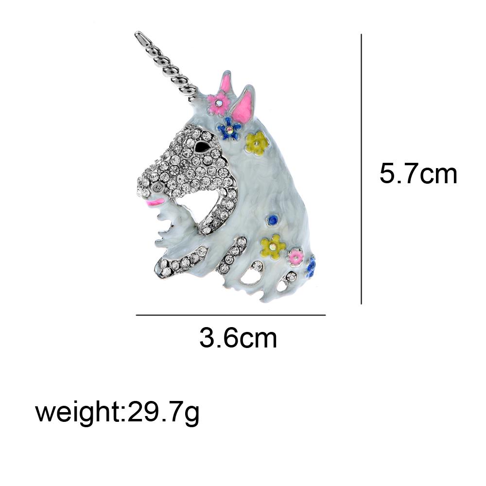 New Beautiful Unicorn Brooches For Women Dreamlike Fairy Tales Animal Pin Kids Girls Jewelry 2 Colors Available