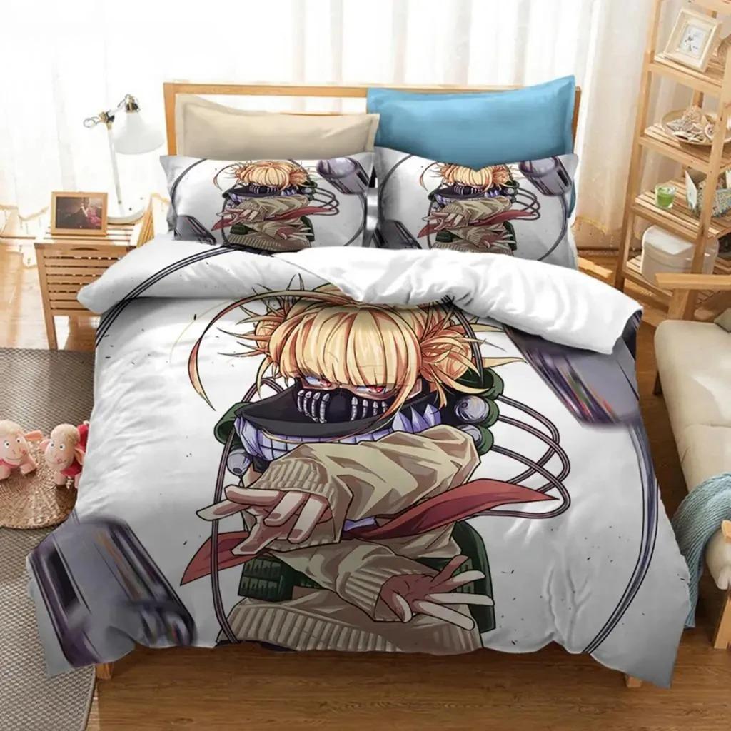 Anime My Hero Academia Bedding Set Boys Girls Twin Queen Size Duvet Cover Pillowcase Bed Kids Adult Fashion Homes Textileextile