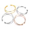 2pcs/Lot Copper Opening Bangle Adjustable Double Layer Simple Bangle for DIY Bracelets Gifts Jewelry Making Supplies