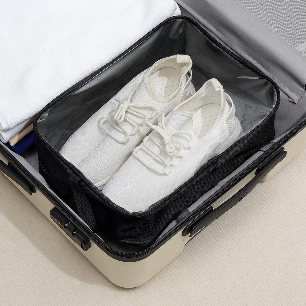 Dual-Layer Transparent Shoe Storage Bag with Zipper - Dustproof and Multipurpose Travel Shoe Cover