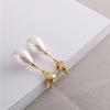 Elegant Waterdrop Simple Pearl Clip On Earrings Charm Pendant Simulated Pearl Geometric No Pierced For Women Wedding jewelry