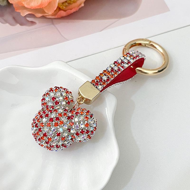Hot Selling Rhinestone Mickey Keychain Car Keyring & Women's Bag Charm