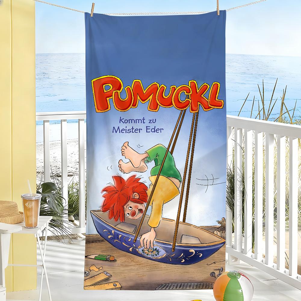 M-Meister E-Eder und Sein P-Pumuckl Handtuch Weich Pool Geschenk Für Reise Fitnessstudio Dusche Camping Schnelltrocknend Sport Große Strandtücher STJ40x70CM gray