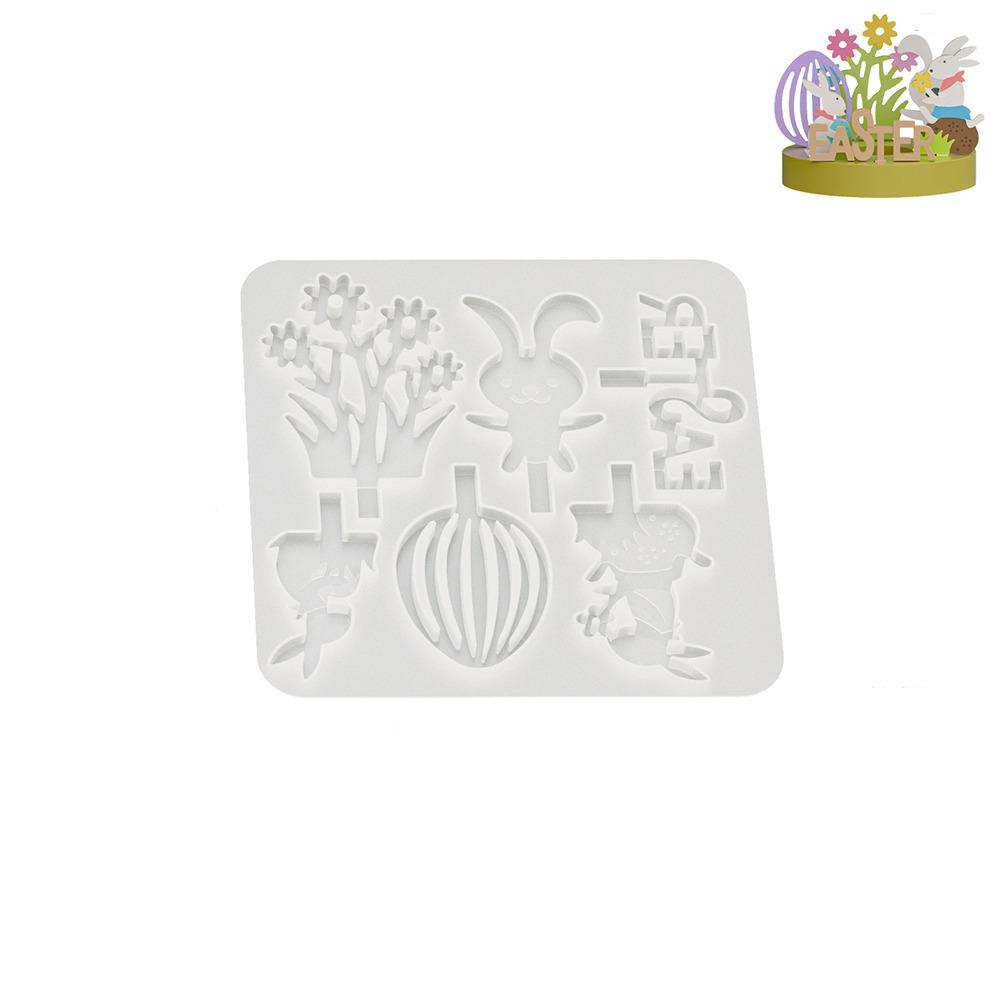 Flexible Easter Candle Holder Mold Heat Resistant DIY Decor Mold Spring Renewal Mold Home Gift