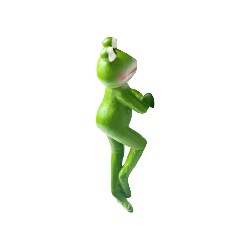 Cartoon Frogs Planter Hook Creative Resins Animal Figurine Pots Hangers Ornament for Indoor and Outdoor Plant Display