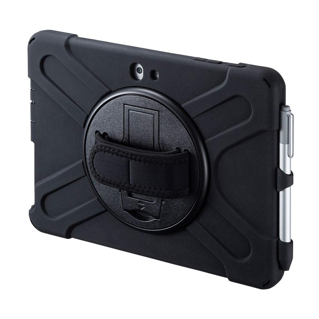 SANWA SUPPLY Surface Go 2 Shockproof Case (with Handle, Stand, and Shoulder Strap) PDA-SF7BK