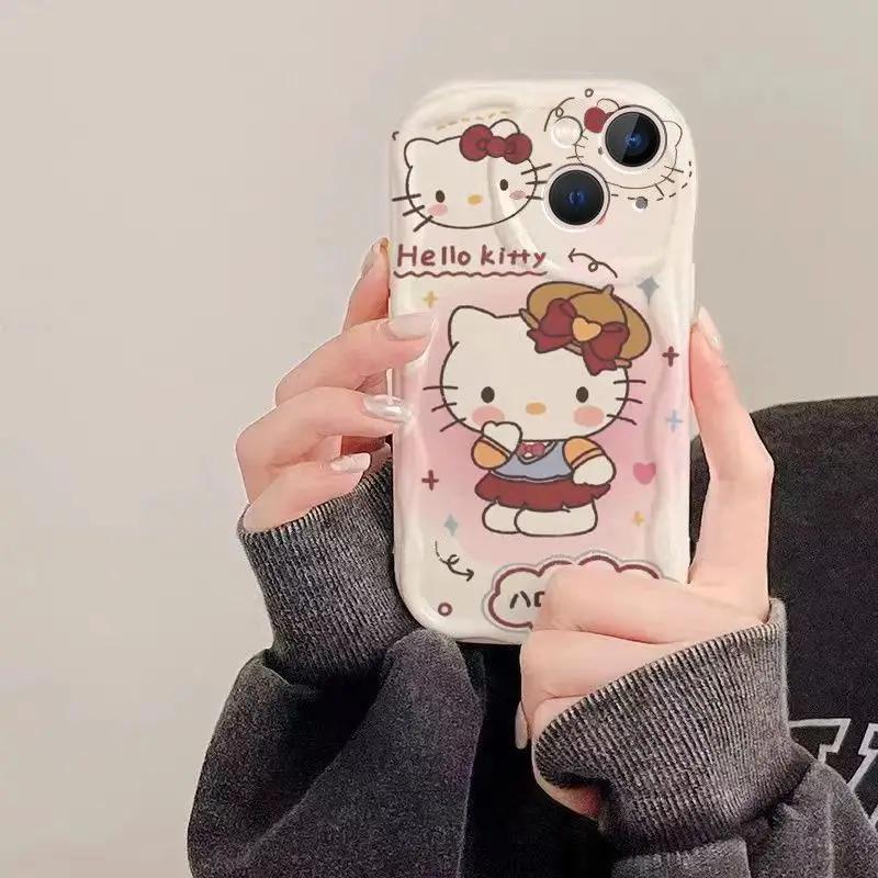INS Kawaii Hello Kitty Casing For Xiaomi Redmi 15C 15 Note 15 Pro 14C 13C Note 14 13 12 Pro Plus A7 Pro 5G Trendy Phone Case