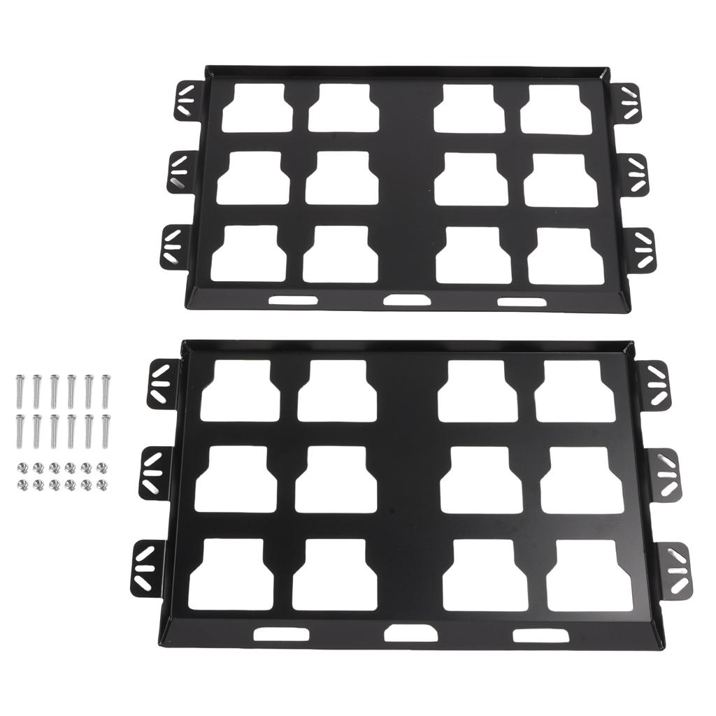 2 Pack Mounting Plates Compatible with Milwaukee Packout Toolbox, 100 Lbs, Metal Full Plates for Tool Storage and