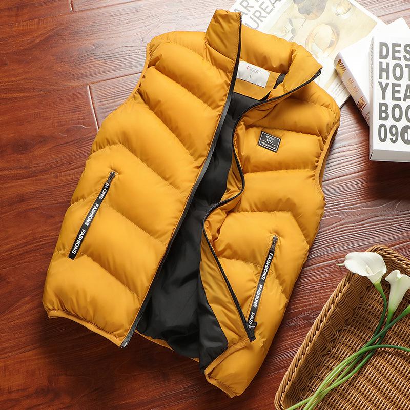Men's European Style Thickened Down Vest - Korean Fashion, Autumn/Winter Sleeveless Warm Coat