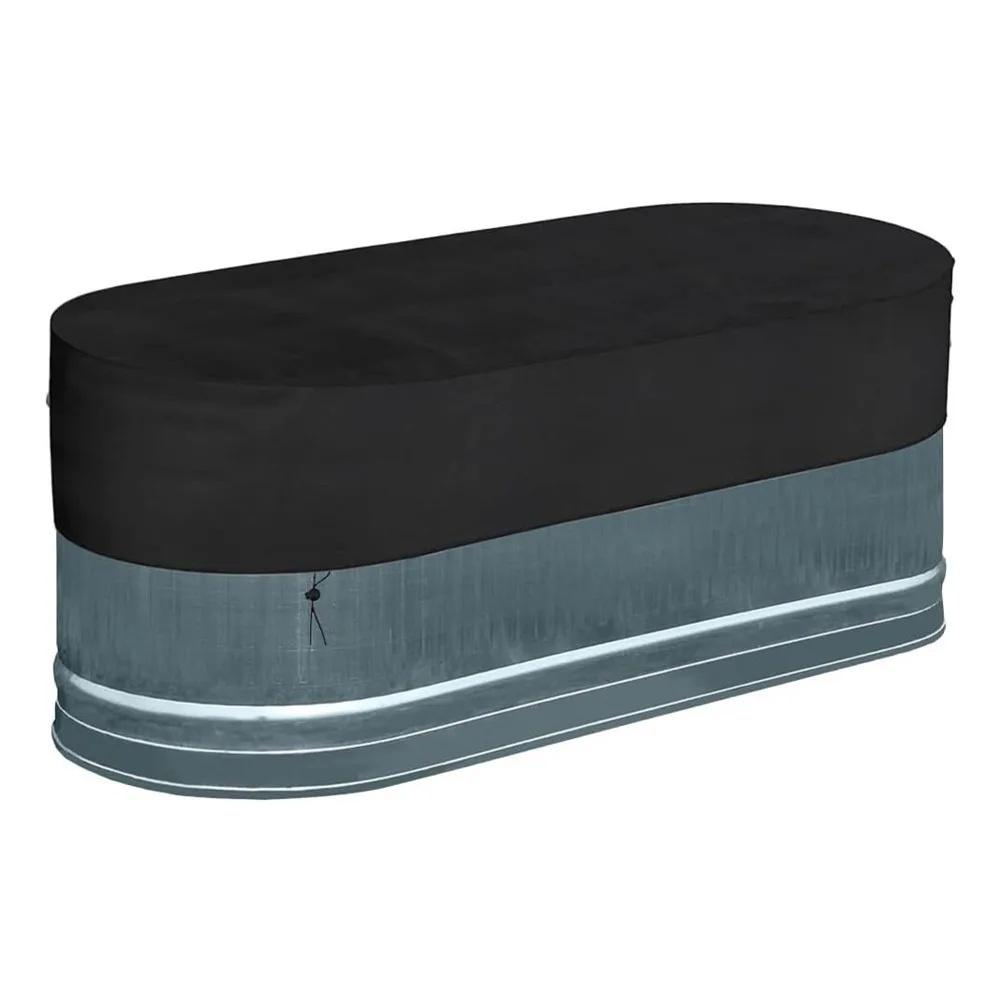 

Oxford Fabric Pool Cover for Oval Stock Tanks Waterproof and Tear Resistant Outdoor Dust Cover with Secure Fit 120x60x30cm чорний