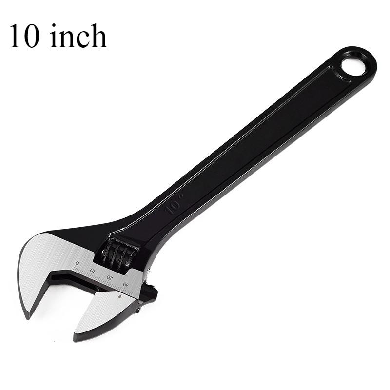 Zestaw kluczy nastawnych 6/ 8 /10 /12 cali Odporne na korozję wykończenie z czarnego tlenku do napraw samochodowych, hydraulicznych i domowych