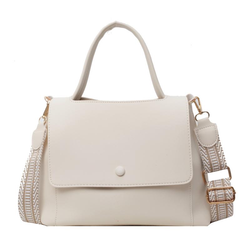 

Модная сумка большой вместимости, новая женская сумка-мессенджер на одно плечо, с широким ремнем, женская сумка из искусственной кожи