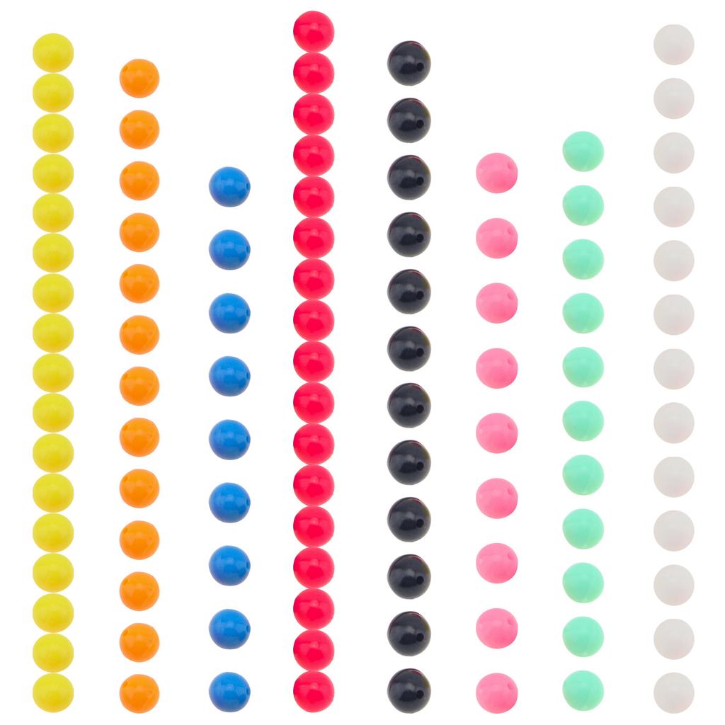 100 Stück 6 mm runde bunte Angelperlen für Angelanlagen