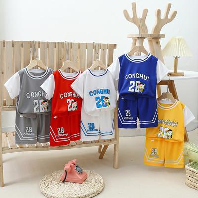 2025 New Children's Basketball Clothes For Boys And Girls Baby Summer Quick-drying Mesh Suit Children's Short-sleeved Sports Children's Wear
