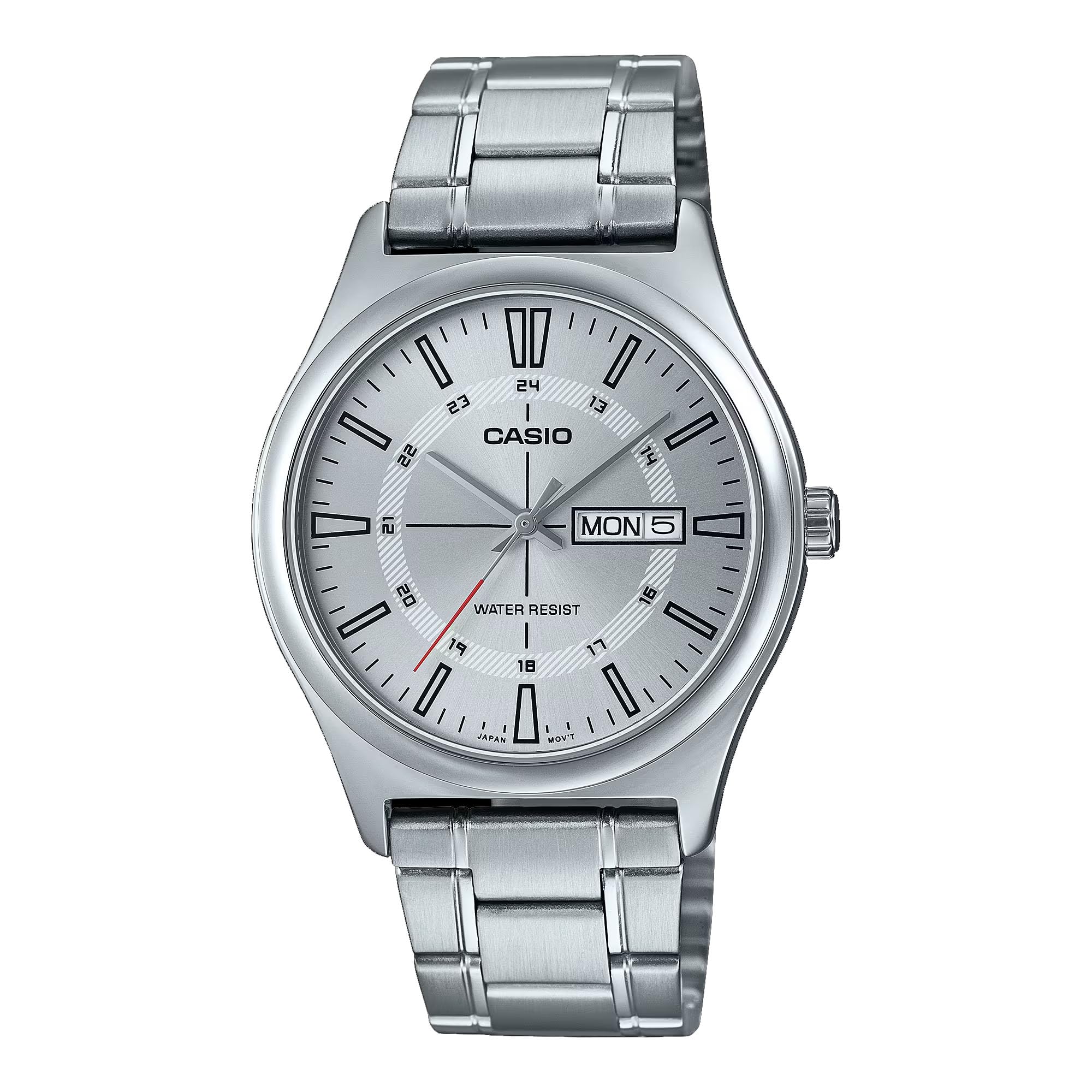Часы Casio Черные Одни Минималистичные Мужские - MTP-V006D-1CUDF Циферблат, Серебристый/Белый, Размер,