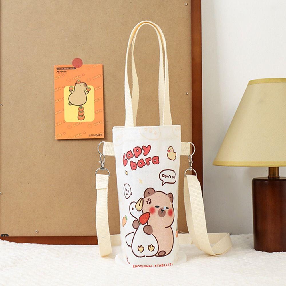 Cup Insulated Protective Cover Capybara Water Bottle Bag Canvas Mobile Phone Bags