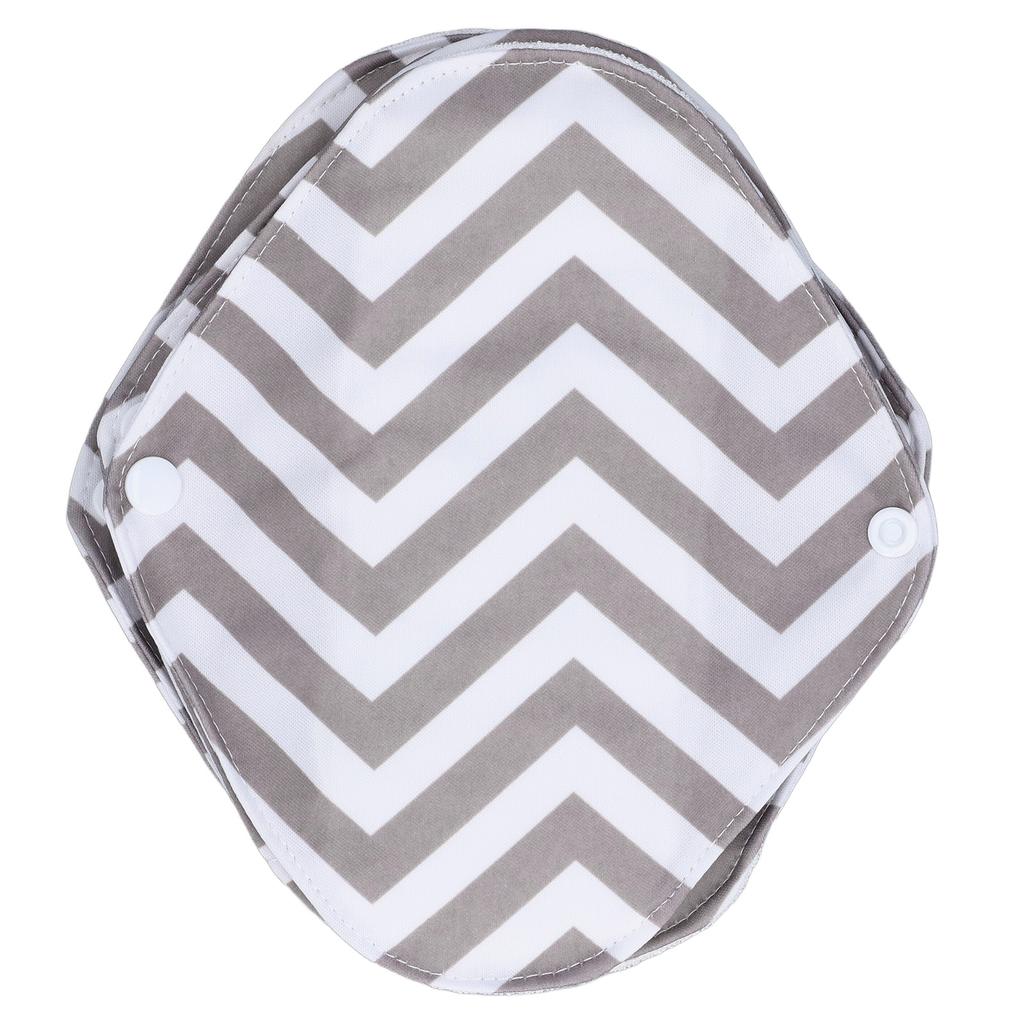 5PCS Reusable Sanitary Pads Bamboo Fiber Water Proof Cloth Menstrual Pad for Women Light Brown White