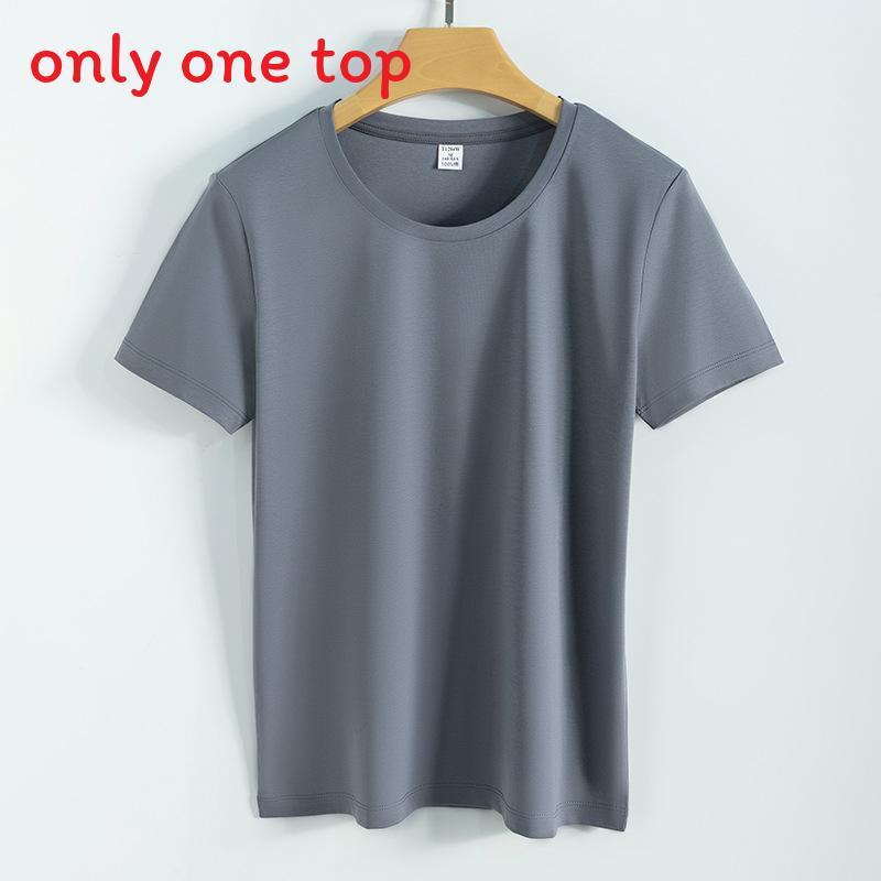 Silk Cotton T Shirt For Women Summer Breathable Casual Relaxed Fit Plain Style