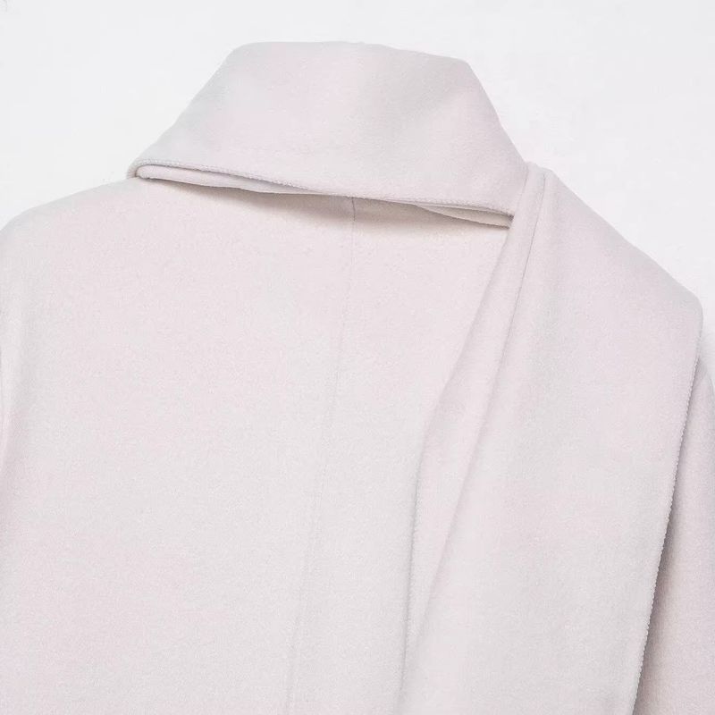 Araltay New Arrival Fashion Style Women's Clothing Fashion All-Match Simple Handmade Wool Blend Long Overcoat Outerwear