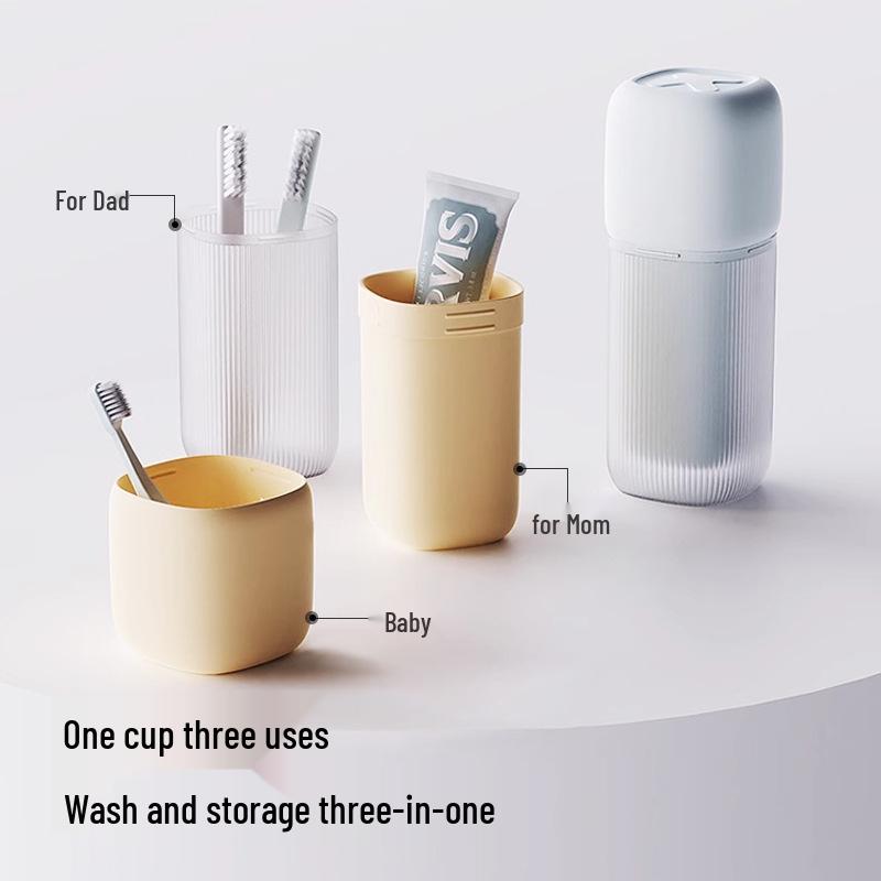 3-in-1 Portable Travel Mouthwash & Toothbrush Holder Set for Kids
