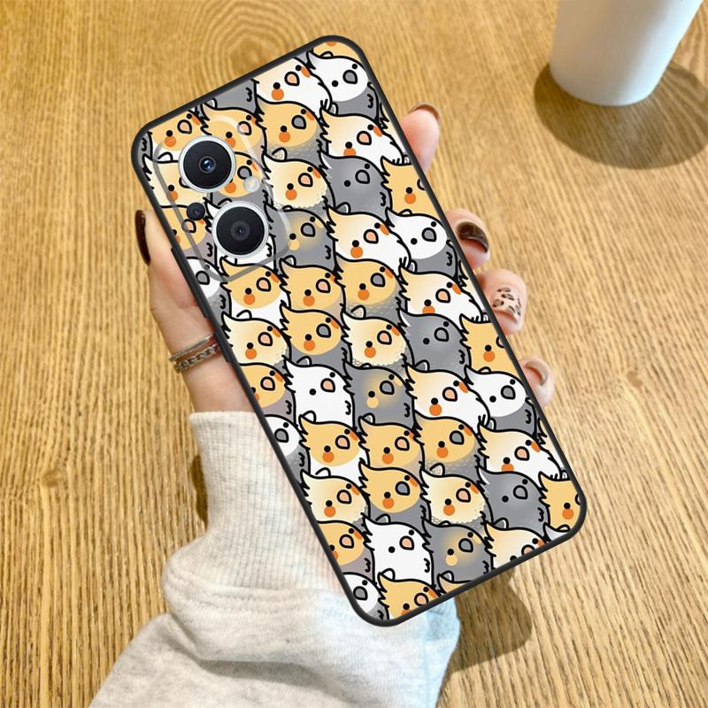 Cartoon Cockatiel Collage Funda For OPPO Reno 14 F 10 11 12 13 Pro 13F 12F 11F 7 8 Lite OPPO Find X6 X5 X8 X9 Pro Case