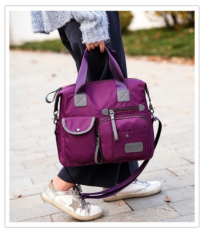 SCIONE Women's Bag European American Fashion Lady Mummy Bag Nylon Shoulder Portable Large Travel Bag