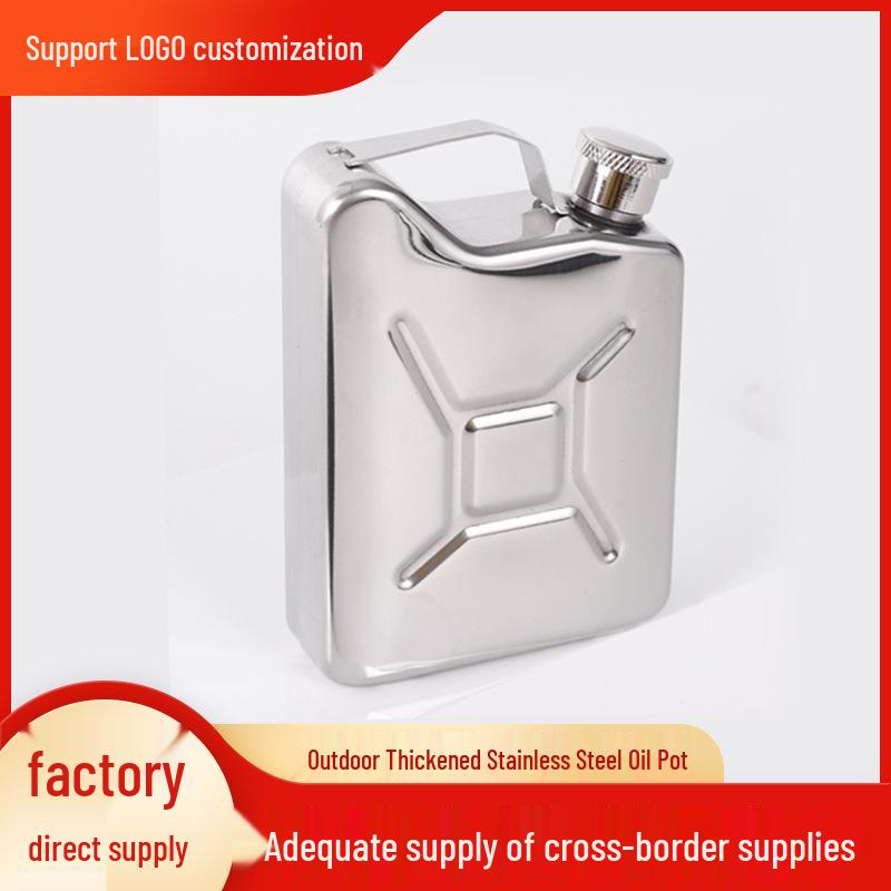 

Cross-Border 5 oz Portable Stainless Steel Hip Flask Outdoor Wine Set