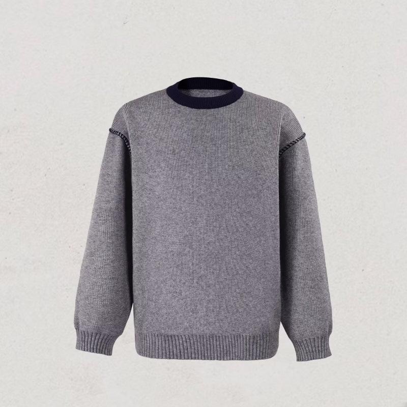 

Men s Trendy Color Block Knitwear Sweater - Autumn & Winter Versatile Fashion Medium сірий колір
