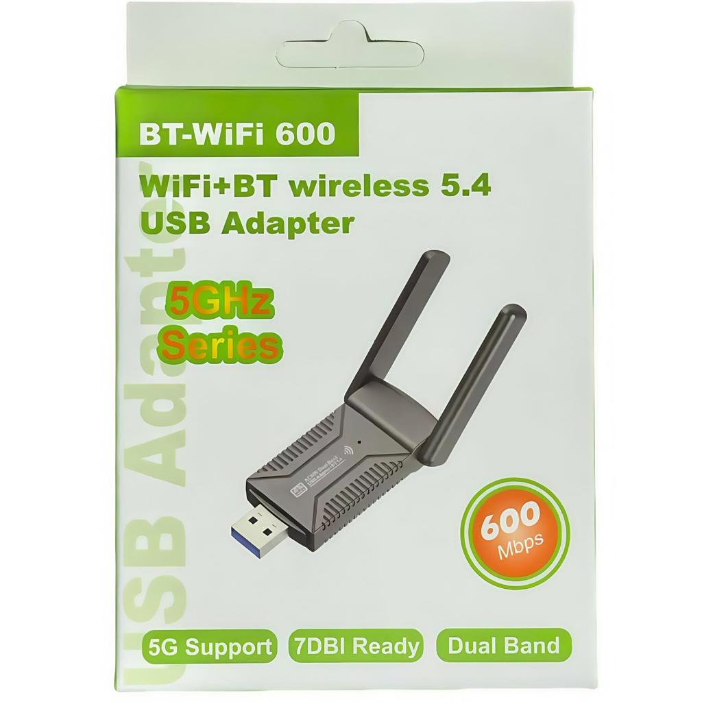 Adaptador de Red Inalámbrica de Doble Banda 5G WiFi 6 y Bluetooth 5.4 para Portátiles y Ordenadores de Escritorio