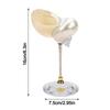 Polished Seashell Conch Shell Wine Glass Crystal Base Cocktail Glass  Valentine Birthday
