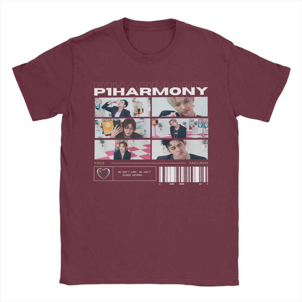 P1Harmony Band Men's T Shirt  Humor Tee Shirt Short Sleeve Round Collar T-Shirts 100% Cotton New Arrival Tops