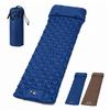 Moisture Proof Camping Bed Sleeping Mat with Pillow & Built-in Pump, Ultralight Single Portable Air Mattress Person Mattress, Inflatable for