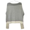 GALERIE VIE 23-02-24-02201TN 100% Wool Border Knit Tops F Gray X whiteUsed