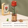 Wood Art Three-Dimensional Puzzle Block Flower Assembly Bouquet Desktop Decoration Children's Puzzle Assembly Toy G229 St Practical Use