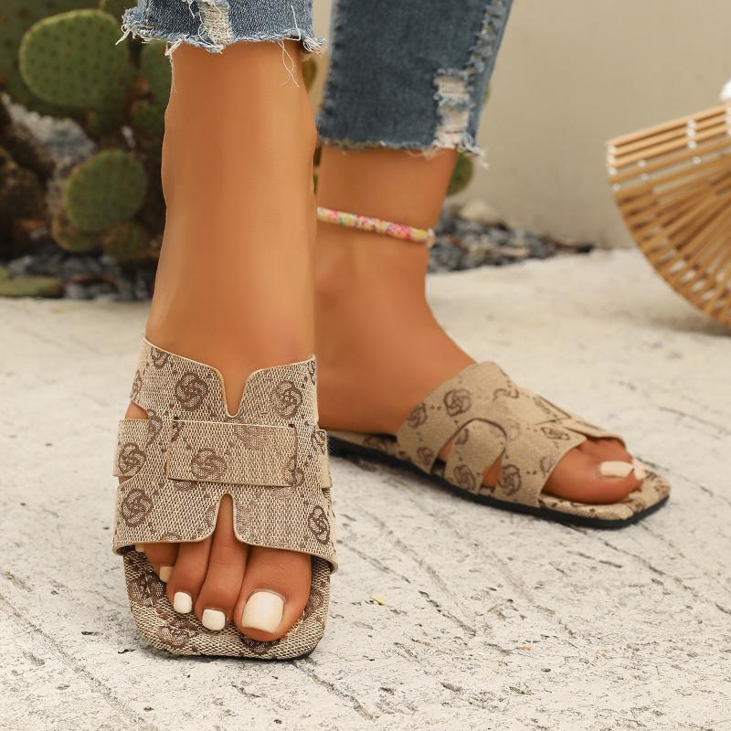Fashion Denim Slippers for Women Shoes Flat Sandals Peep Toe Ladies Casual Slides Female Beach Slippers Flat Shoes Woman Luxury Sandals