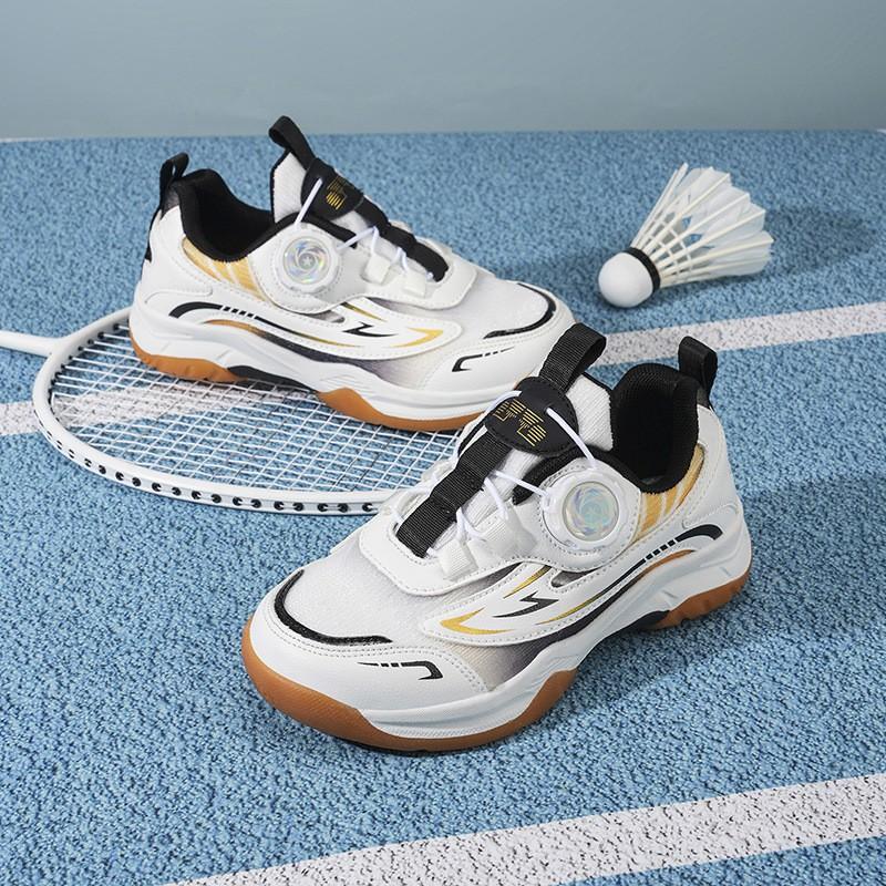 Kids Badminton Shoes Boys Girls Lightweight Breathable Outdoor Sport With Non-Slip Sole Shock Absorption