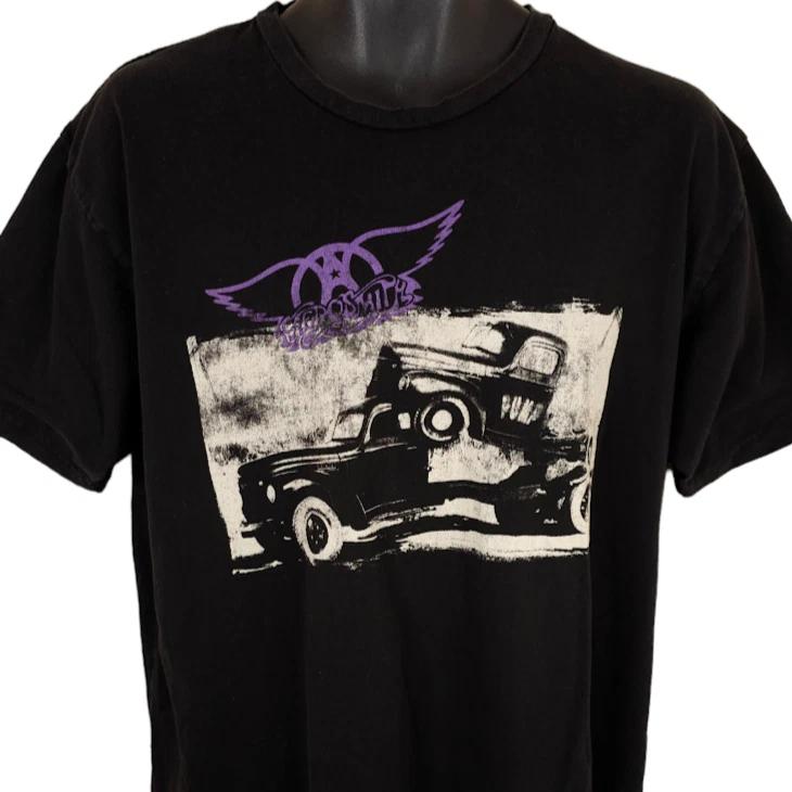 

Vintage Aerosmith 100% Cotton T-shirt Mens Tees Top Mens Size XL Black Y2K Pump Album Tour Reprint Retro M