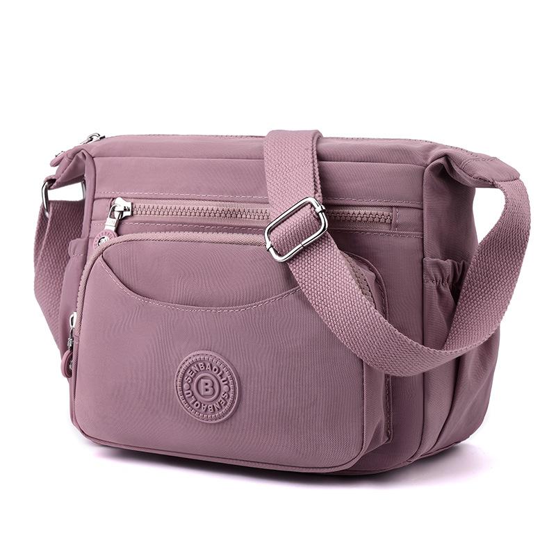 

Модная женская сумка Нейлоновая сумка через плечо Сумка через плечо Повседневная сумка большой вместимости фиолетовый